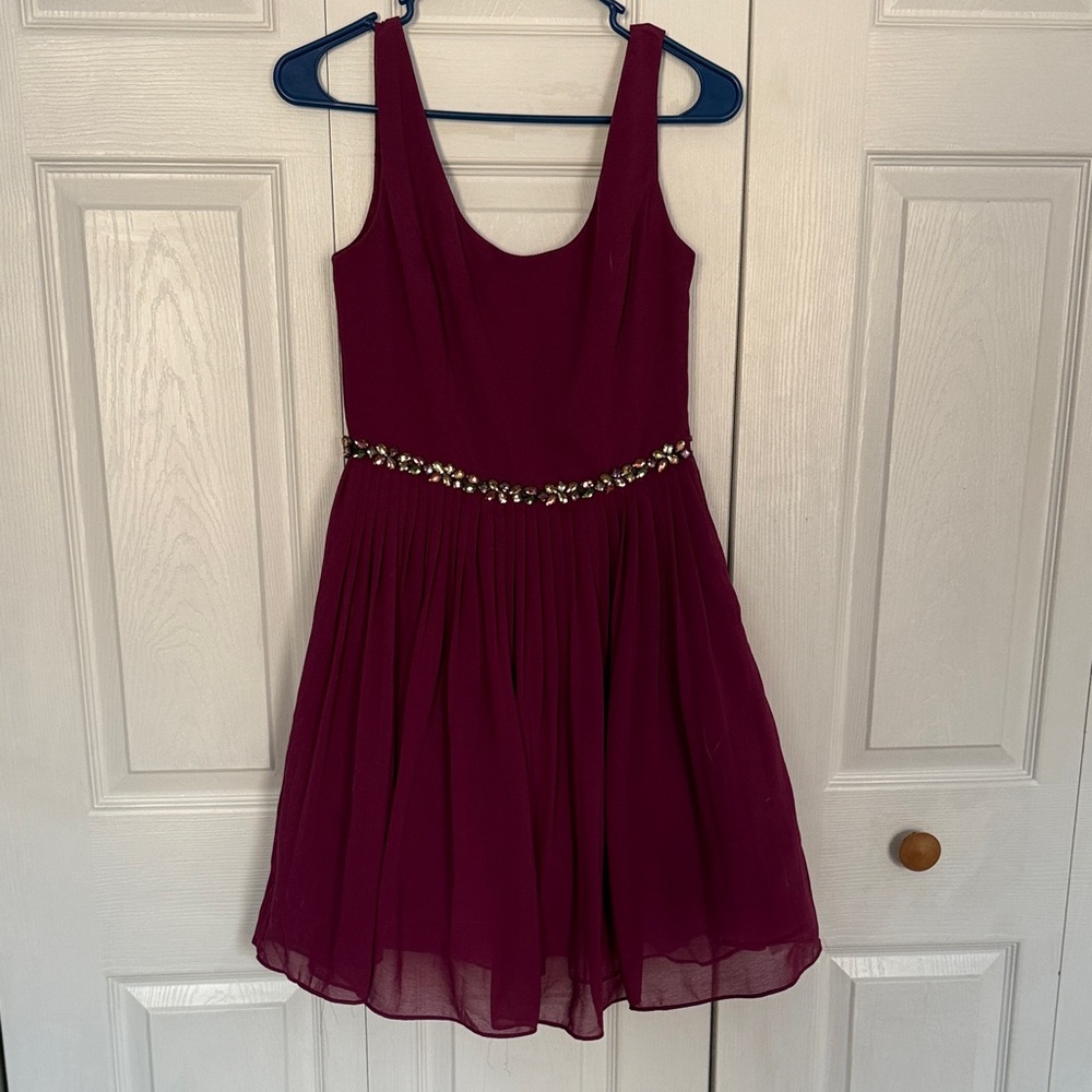 Elegant Burgundy Dress